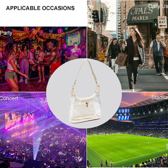 Versatile Clear Crossbody Handbag - Chic Mini Clutch and Tote for Everyday Use - Picture 6 of 7